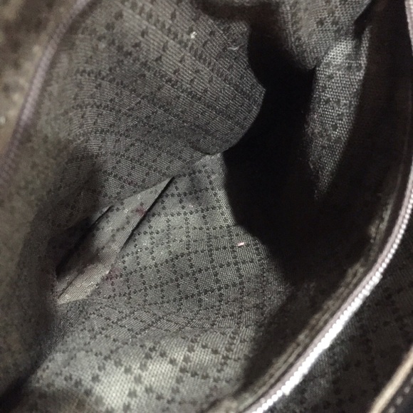 ❤️SOLD❤️Gucci brown and black monogram nylon bamboo handle vintage tote bag - Picture 12 of 14